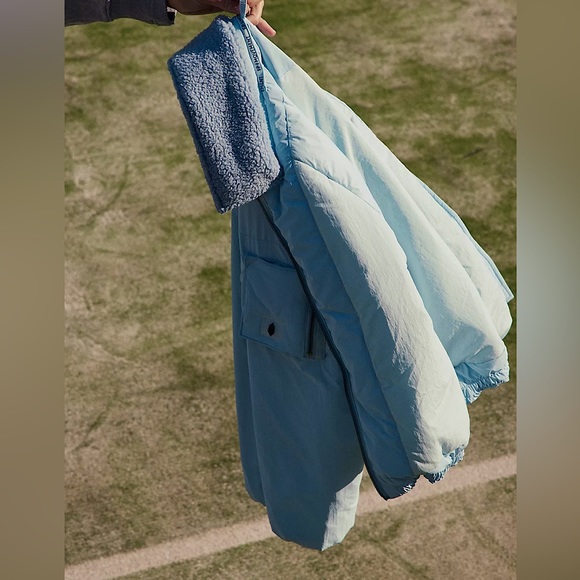 NEW Free People Outpost Bomber Jacket In Boardwalk Blue - Picture 3 of 16